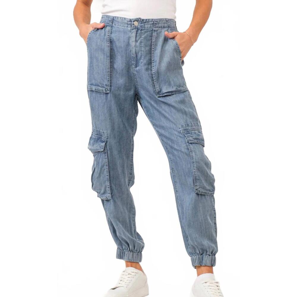NEW DEAR JOHN DENIM sandy jogger pants in medium indigo - Picture 5 of 6